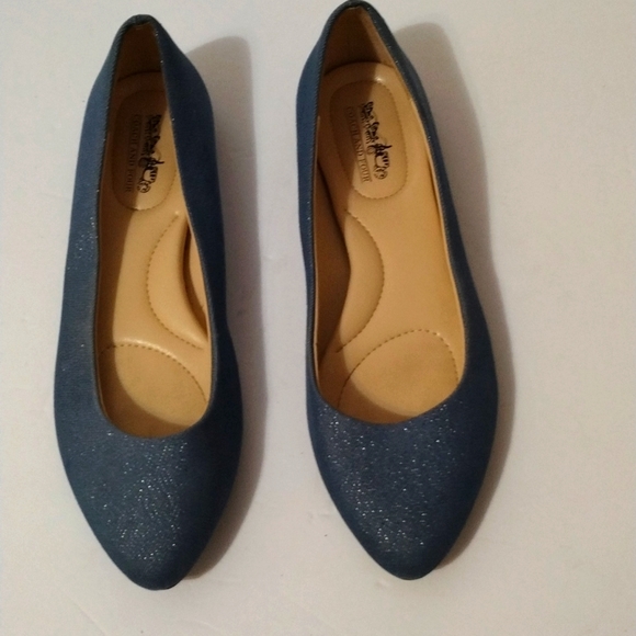 Coach and Four denim Flats Blue 8 - Picture 1 of 8